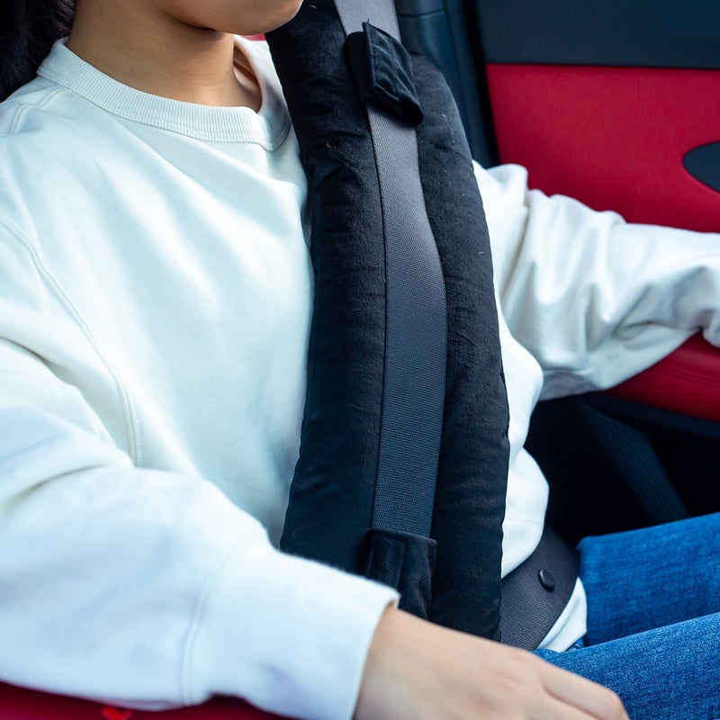 Wumimi Mastectomy Pillow Post Surgery Seat Belt Pillow Cushions Pads Protector for Breast Cancer Port Pacemaker Heart Surgery C-Section Recovery (Black) - Image 1